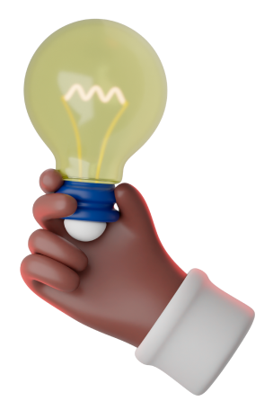 persist ventures - 3d hand holding a lightbulb icon